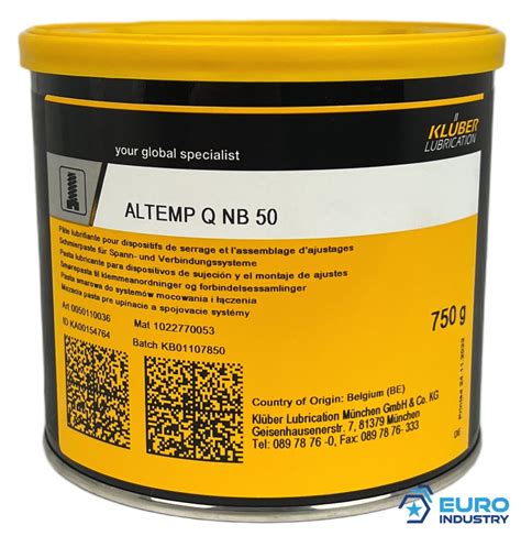 Klüber ALTEMP Q NB 50 Lubricating and assembly paste 750g online