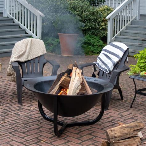 Gal Syrup Kettle Fire Pit W Stand Goldens Cast Iron