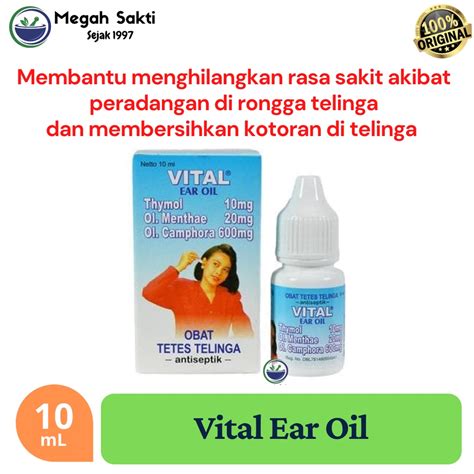 Vital Ear Oil Obat Tetes Telinga Gatal Dan Infeksi 10 Ml Shopee