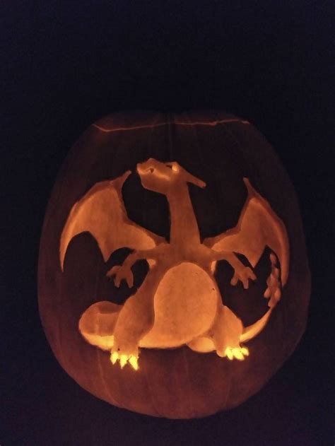 This year's pumpkin charizard! | Pumpkin carving, Pumpkin, Carving