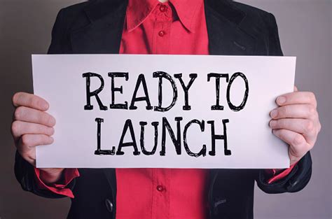 Ready To Launch Message On White Card Stock Photo Download Image Now