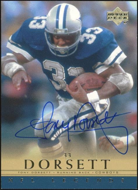 2000 Upper Deck Legends Autographs Gold TD Tony Dorsett 25 Reed Buy