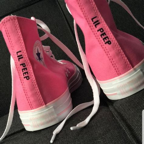 Lil Peep Pink Converse Swag Shoes Lil Peep Merch Me Too Shoes