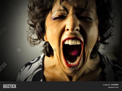 Closeup Woman Screaming Image And Photo Bigstock