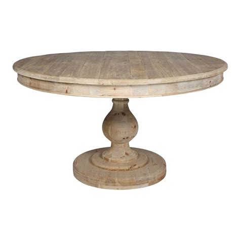 Moe S Home Collection Leonardo Reclaimed Pine Round Dining Table At