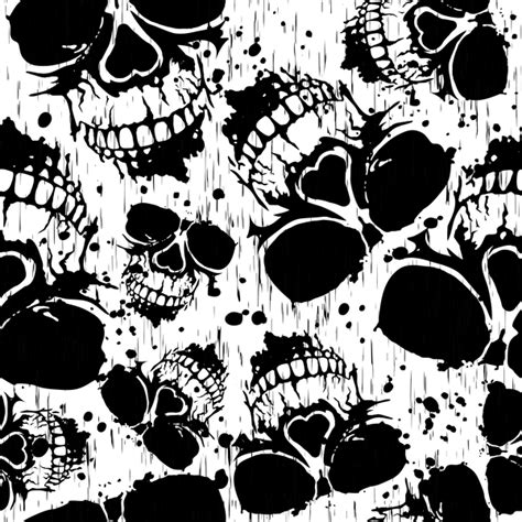 Skull Pattern Vector At Vectorified Collection Of Skull Pattern