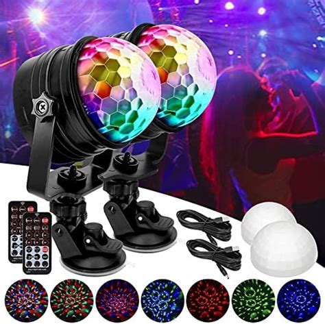 Discokugel Disco Licht LED Partylicht Musikgesteuert 360 Drehung Ball