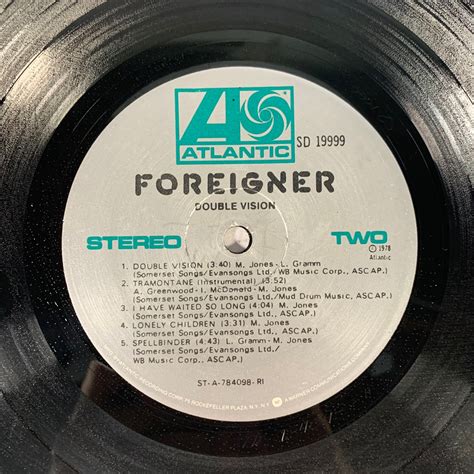 Foreigner Double Vision 1978 Vintage Vinyl Record LP Etsy