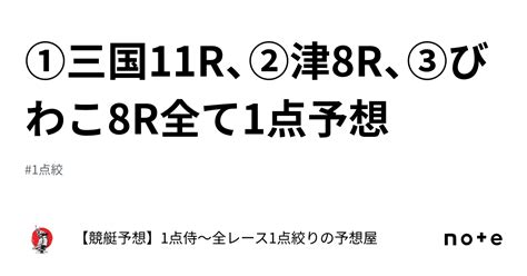 ⚔️①三国11r、②津8r、③びわこ8r⚔️全て1点予想⚔️｜【競艇予想】1点侍～全レース1点絞りの予想屋