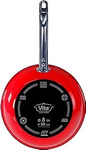 VITA VITRO ACCIAIO Sartén Premium de 20 cm Color Rojo con Antiadherente