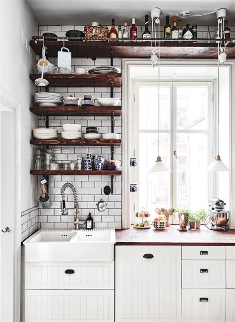 ideas   open kitchen wall shelves shelterness