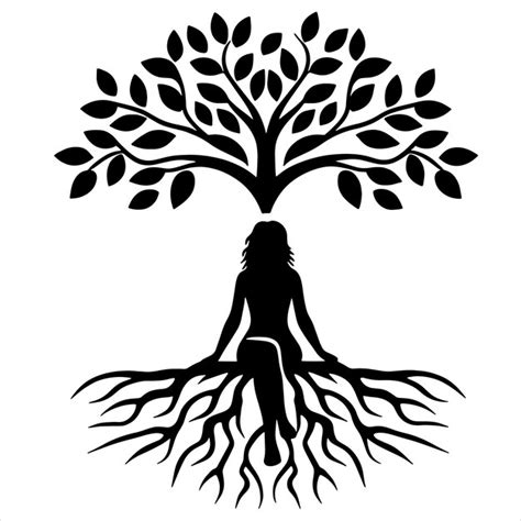 Woman Tree Svg Premium Ai Generated Vector