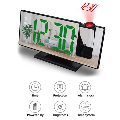 Led Digital Projection Alarm Clock Electronic Alarm Clock With Dual