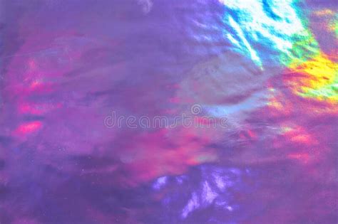 Holographic Textures Shiny Foil And Metallic Rainbow Purple Gradient