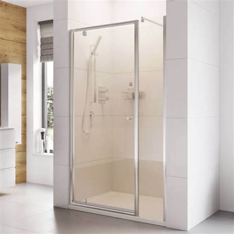 In6 V2 900 Pivot Shower Door And 300 Inline Panel In Chrome 1200