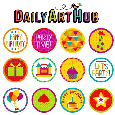 Party Time Clip Art Set – Daily Art Hub // Graphics, Alphabets & SVG