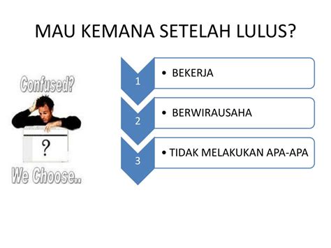 Ppt Mau Kemana Setelah Lulus Powerpoint Presentation Free Download