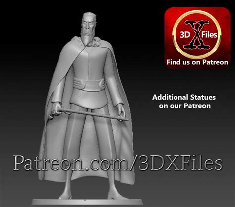 STL file Star Wars Animated Dooku Statue - Clone Wars 3D print model ⭐ ...