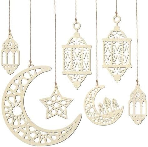 Holz Anh Nger Ornament Ramadan Kareem Eid Dekoration St Ck