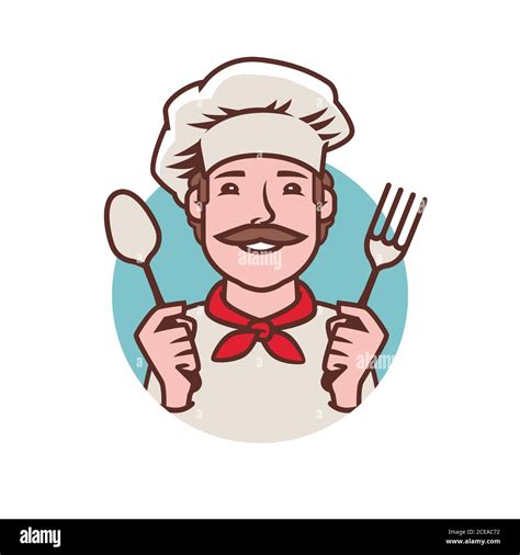 Chef Logo Cooking Restaurant Food Symbol Stock Vector Image And Art