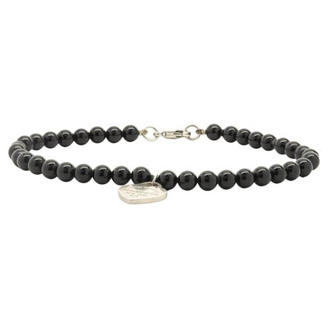 Tiffany And Co Sterling Silver Return To Tiffany Black Onyx Beaded Bracelet At 1stdibs