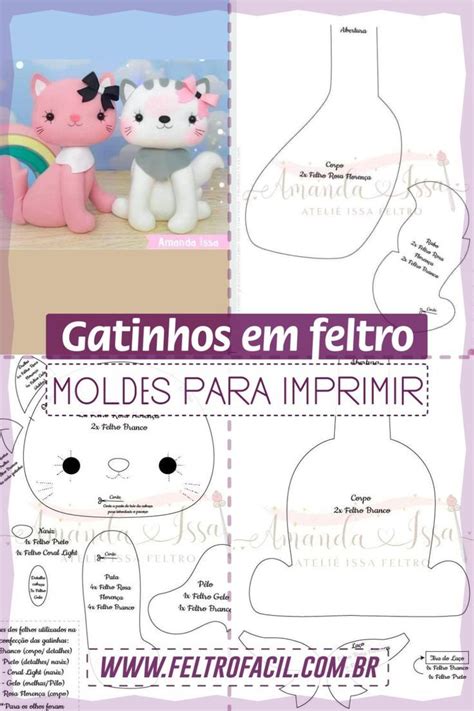 Moldes De Gatinhos Criativos Para Imprimir E Fazer Artofit