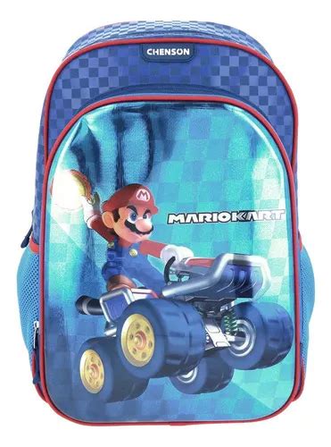 Mochila Escolar Grande Primaria Chenson Mario Bros Kart Mb65719 9