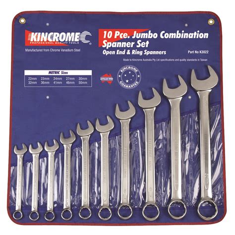 Jumbo Combination Spanner Set 10 Piece Kincrome Tools Kincrome