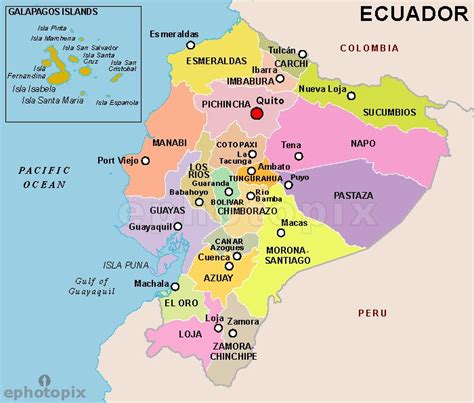 Tungurahua Ecuador Map