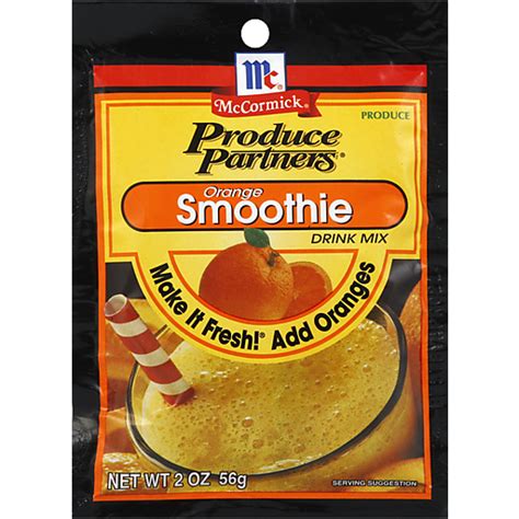 Mccormick® Produce Partners® Orange Smoothie Drink Mix 2 Oz Packet