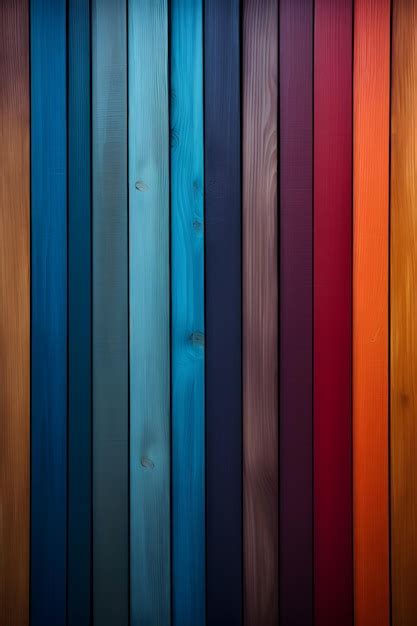 Premium AI Image Colorful Wooden Planks Background