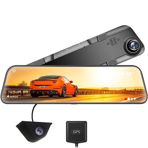 Black Wolfbox G840h 12 2 5k Mirror Dash Cam With Full Touch Screen