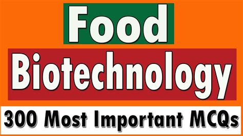 Food Biotechnology Most Important Mcqs Part Fst Food