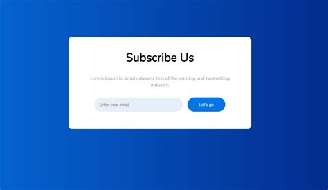 Responsive Email Subscription Form Using Html And Css