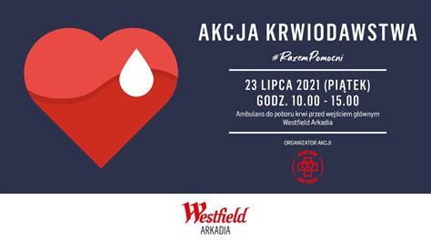 Akcja poboru krwi przed Westfield Arkadia oddaj krew uratuj życie