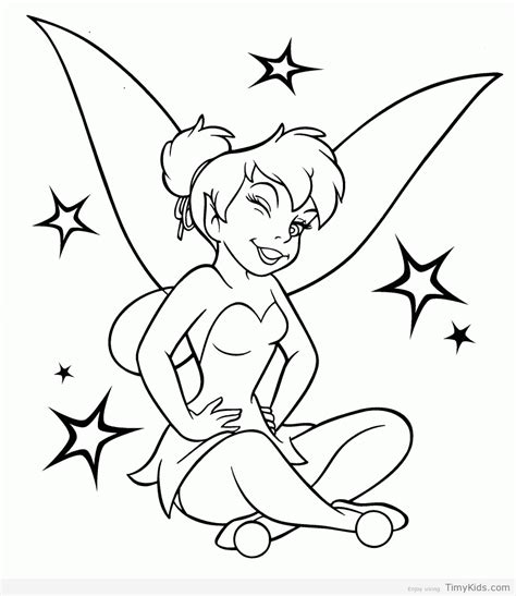 Tinkerbell Outline Drawing at GetDrawings | Free download