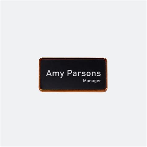 Name Badge Holders Rose Gold Large Laser Engraving Parts