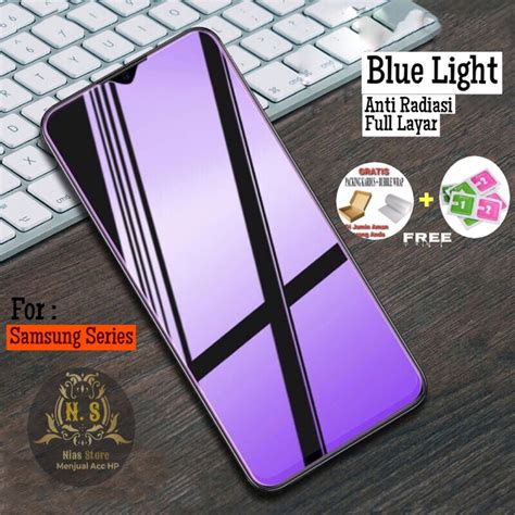 Jual Cod Tempered Glass Blue Anti Radiasi Samsung A A A S A