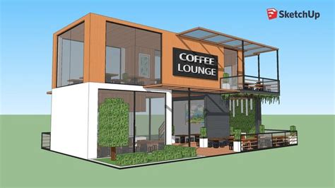 3d Warehouse Cafe Exterior Cafe Plan Architectural Design House Plans