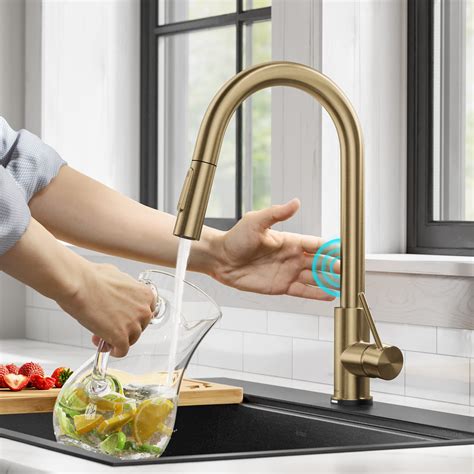 Kraus KTF 3104BG Oletto Contemporary Single Handle Touch Kitchen Sink