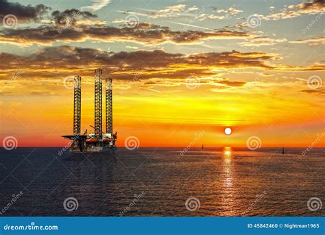 Oil platform stock photo. Image of equipment, industry - 45842460