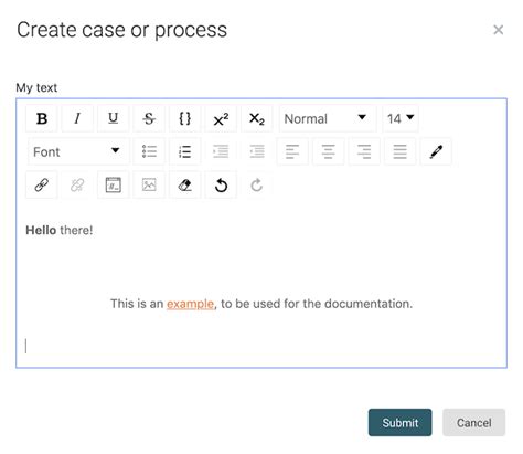 The Rich Text Component Flowable Enterprise Documentation