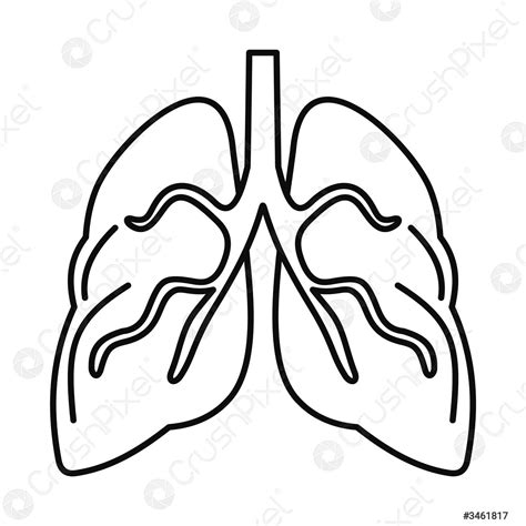 Tuberculosis Lungs Icon Outline Style Stock Vector 3461817 Crushpixel