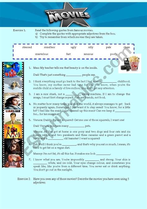 Funny Movie Quotes ESL Worksheet By Ishu