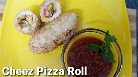 Cheez Pizza Roll Bread Pizza Roll Cheez Bread Roll Recipe Youtube