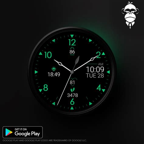 Minimal Black V26 Elegant Watch Face Wear Os Rwearosfaces