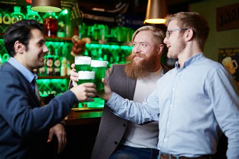 Friends at a Bar CheeringFree Stock Photo