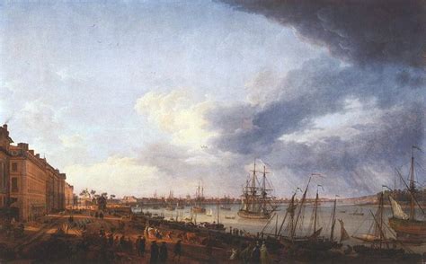 Tableau Du Port De Bordeaux Joseph Vernet Navy Orange