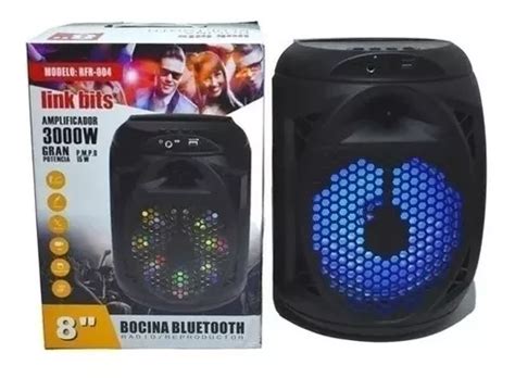 Bocina Bafle Pulgadas Recargable Rgb Microfono