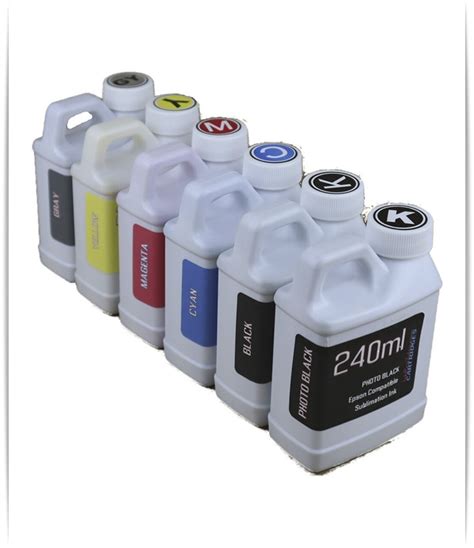 Dye Sublimation Ink 6 240ml Bottles For Epson Ecotank Et 8500 Et 8550